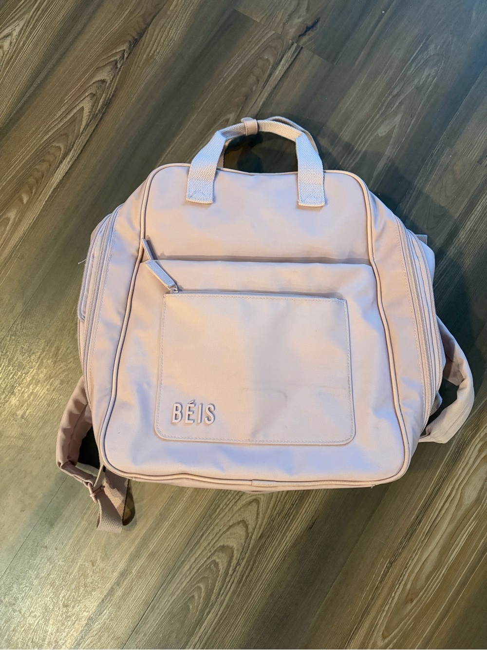 BEIS Blush Pink Travel Backpack for Men